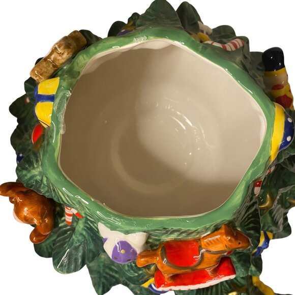 St. Nicholas Square Snowball Buddies Ceramic Christmas Tree Cookie Jar With Lid - Picture 7 of 13